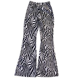 Flare bout-cut zebra pants♡
